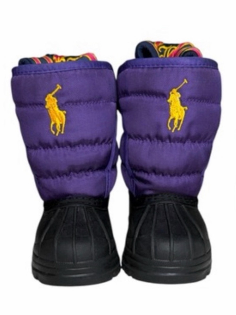 Polo Ralph Lauren Vancouver EZ Snow Boots Girls Sz 5 Fleece Lined Duck Boots - Picture 2 of 14